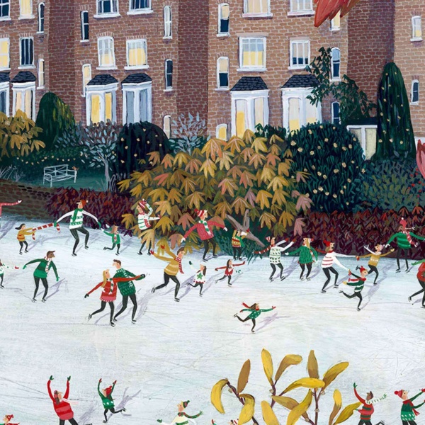 City Skaters by Jenni Murphy, limited edition print, detail