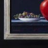Grapes With Red Pot Still Life by Lion Feijen, original painting, detail