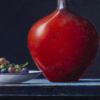 Grapes With Red Pot Still Life by Lion Feijen, original painting