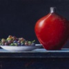 Grapes With Red Pot Still Life by Lion Feijen, original painting