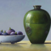 Figs With Green Pot Still Life by Lion Feijen, original painting