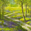 Bluebell Woodland Walk by Gerhard Nesvadba, original painting