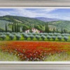 May Poppy Fields, Tuscany by Raffaele Fiore, original painting