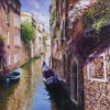 Summer’s Afternoon, Venice by Raffaele Fiore, original painting