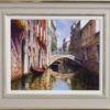 Leisurely Afternoon, Venice by Raffaele Fiore, original painting