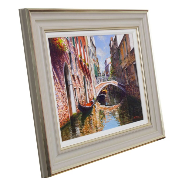 Leisurely Afternoon, Venice by Raffaele Fiore, original painting