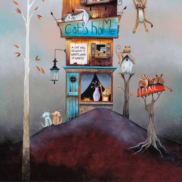 A Purrfect Life by Gary Walton, limited edition print, detail