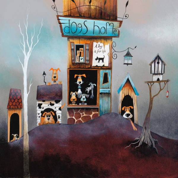 In The Dog House by Gary Walton, limited edition print, detail