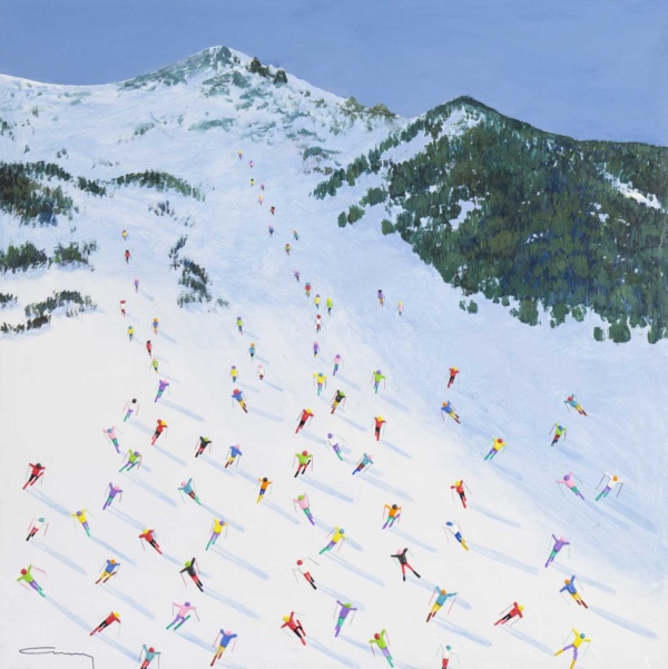 Val D’Isère, La Bellevarde by Antonio Navarro (Casimiro), original painting