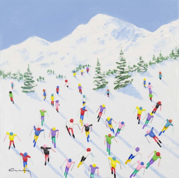 Ski Dreams by Antonio Navarro (Casimiro), original painting