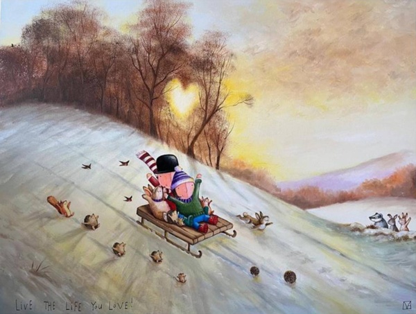 Live The Life You Love (Original) by Michael Abrams, original painting