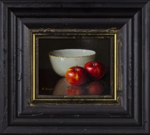 Red Apples & Porcelain Bowl,