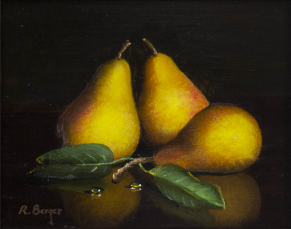 Three Pears by Ronald Berger, original painting