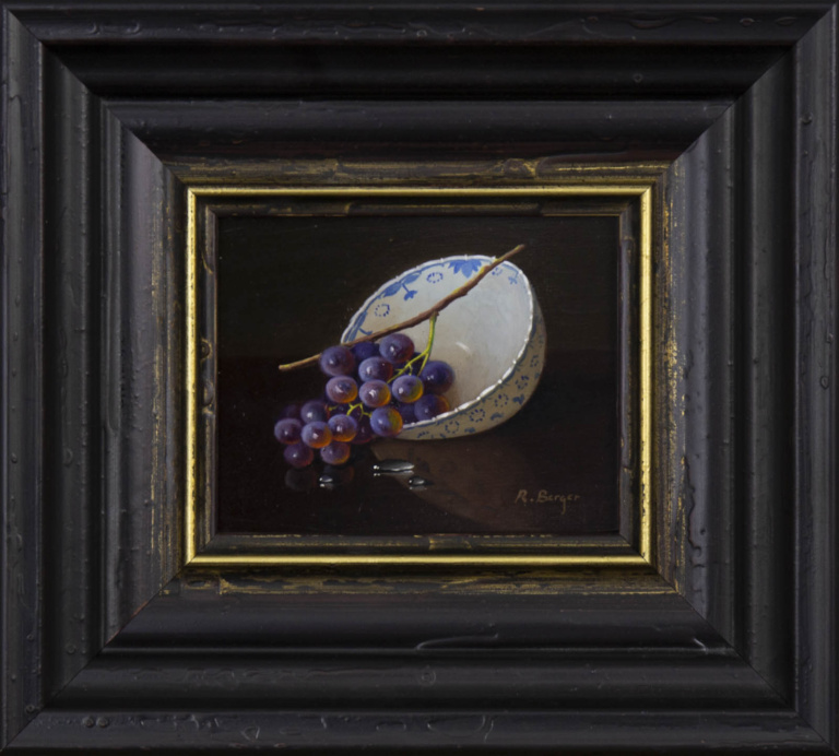 Grapes In Porcelain Bowl
