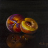 Pair Of Nectarines by Ronald Berger, original painting