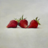 Three Strawberries by Kiss Csaba, original painting
