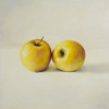 Two Yellow Apples by Kiss Csaba, original painting