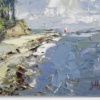 Wild Coast II by Frank Getty, original painting, detail