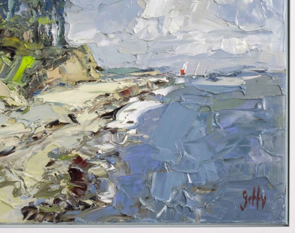 Wild Coast II by Frank Getty, original painting, detail