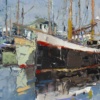 At The Marina by Frank Getty, original painting