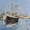 At The Marina by Frank Getty, original painting