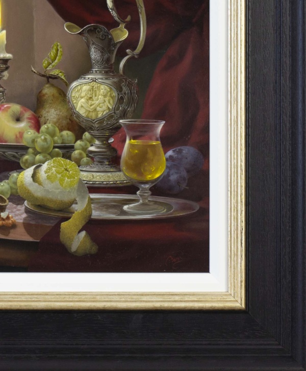 Splendid Evening by Gyula Boros, original painting, detail