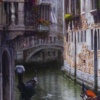 Gondolier, Venice by Raffaele Fiore, original painting
