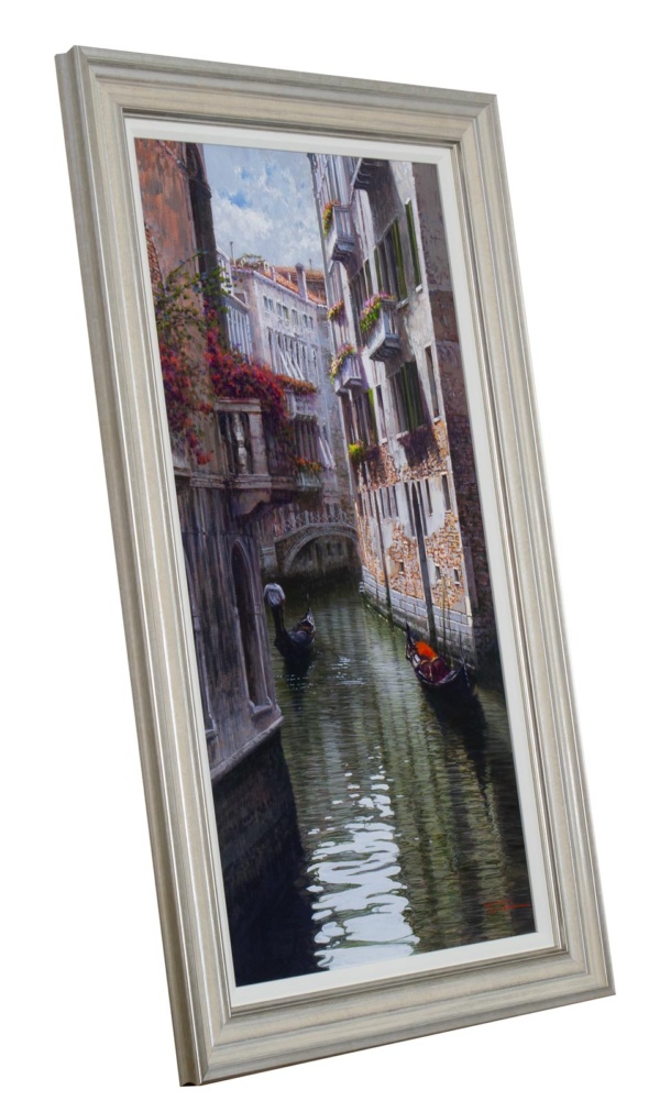 Gondolier, Venice by Raffaele Fiore, original painting