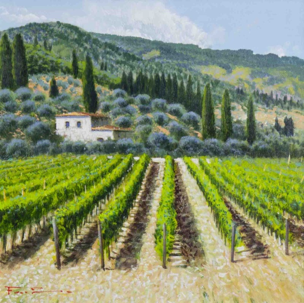 Wine Country by Raffaele Fiore, original painting