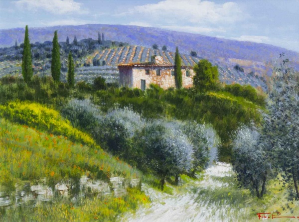 Summer In Italy by Raffaele Fiore, original painting