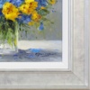 Blue & Yellow Bouquet by Gerhard Nesvadba, original painting, detail