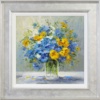 Blue & Yellow Bouquet by Gerhard Nesvadba, original painting