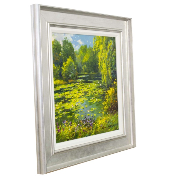 Willows & Waterlilies by Gerhard Nesvadba, original painting