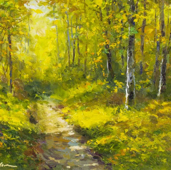 Walks With You by Gerhard Nesvadba, original painting