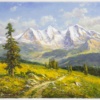 Grindelwald, Switzerland by Gerhard Nesvadba, original painting