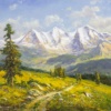 Grindelwald, Switzerland by Gerhard Nesvadba, original painting