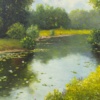 Tranquil Afternoon By The River by Gerhard Nesvadba, original painting