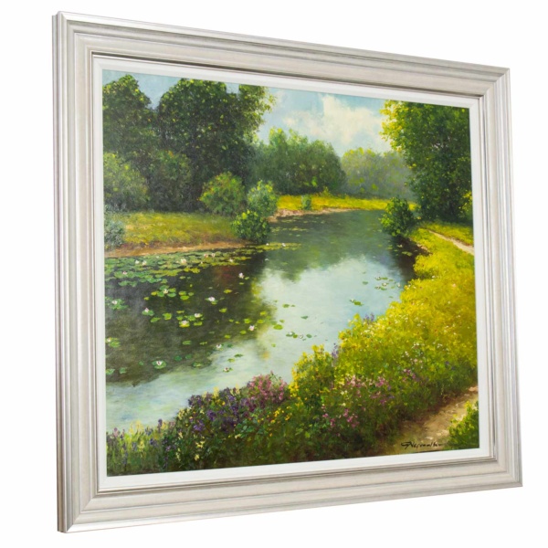 Tranquil Afternoon By The River by Gerhard Nesvadba, original painting