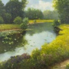 Tranquil Afternoon By The River by Gerhard Nesvadba, original painting