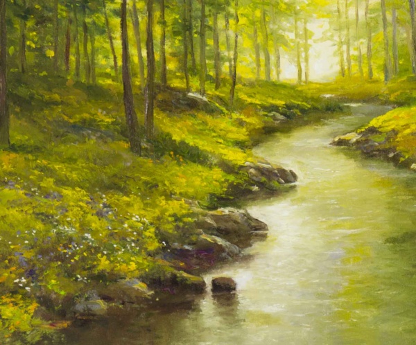 Dreaming To Be, Woodland Walk by Gerhard Nesvadba, original painting
