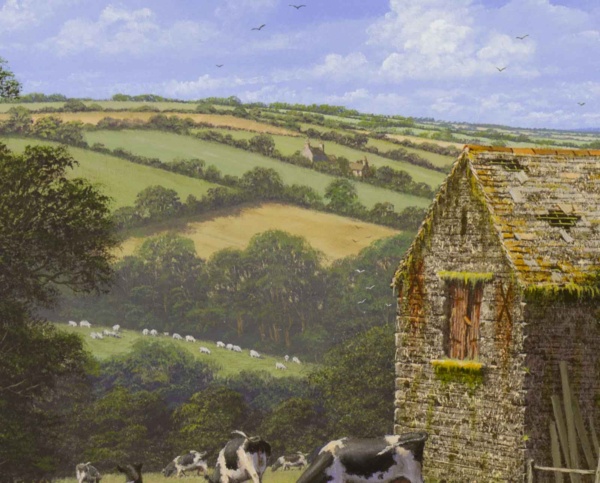 Grazing, Cotswolds II by Edward Hersey, original painting