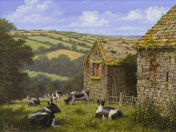 Grazing, Cotswolds II by Edward Hersey, original painting