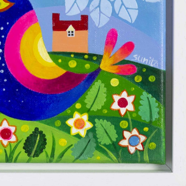 Birds I by Sunita Khedekar, original painting, detail