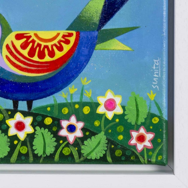 Birds III by Sunita Khedekar, original painting, detail
