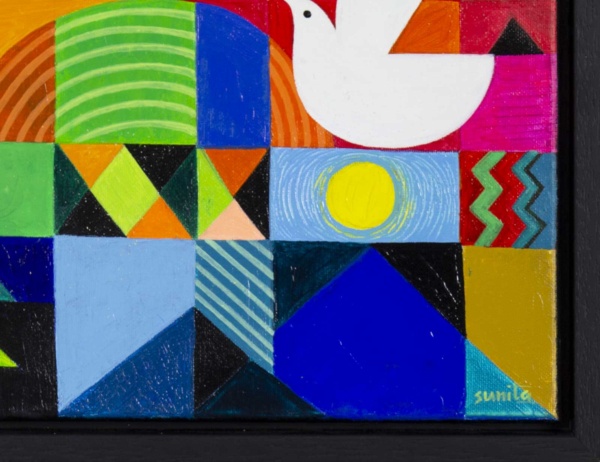 Harmony I by Sunita Khedekar, original painting, detail