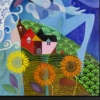 Let The Wind Be My Stylist by Sunita Khedekar, original painting, detail