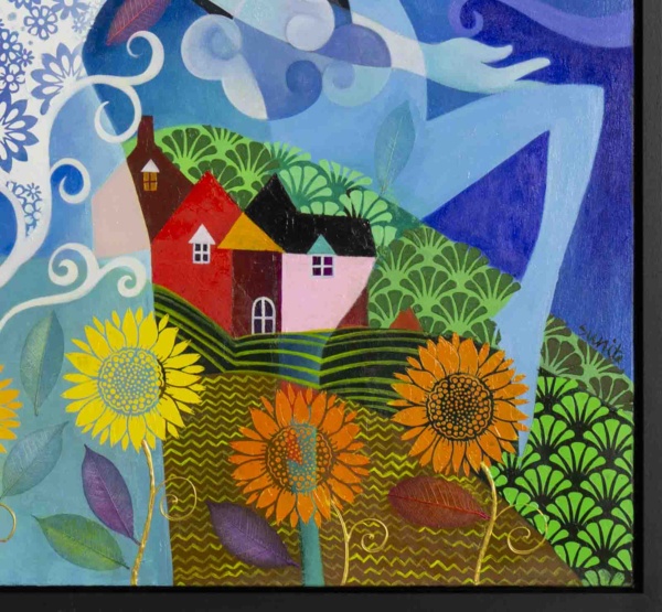 Let The Wind Be My Stylist by Sunita Khedekar, original painting, detail