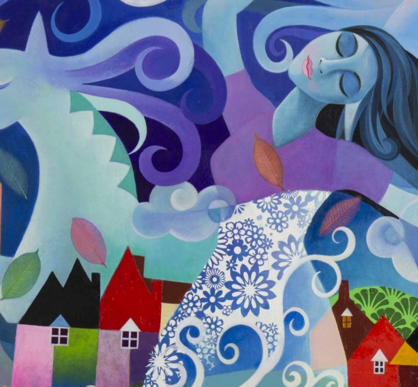 Let The Wind Be My Stylist by Sunita Khedekar, original painting