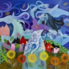 Let The Wind Be My Stylist by Sunita Khedekar, original painting