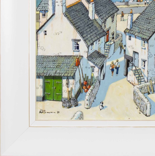 Catch Of The Day, Cornwall by Alan Smith, original painting, detail